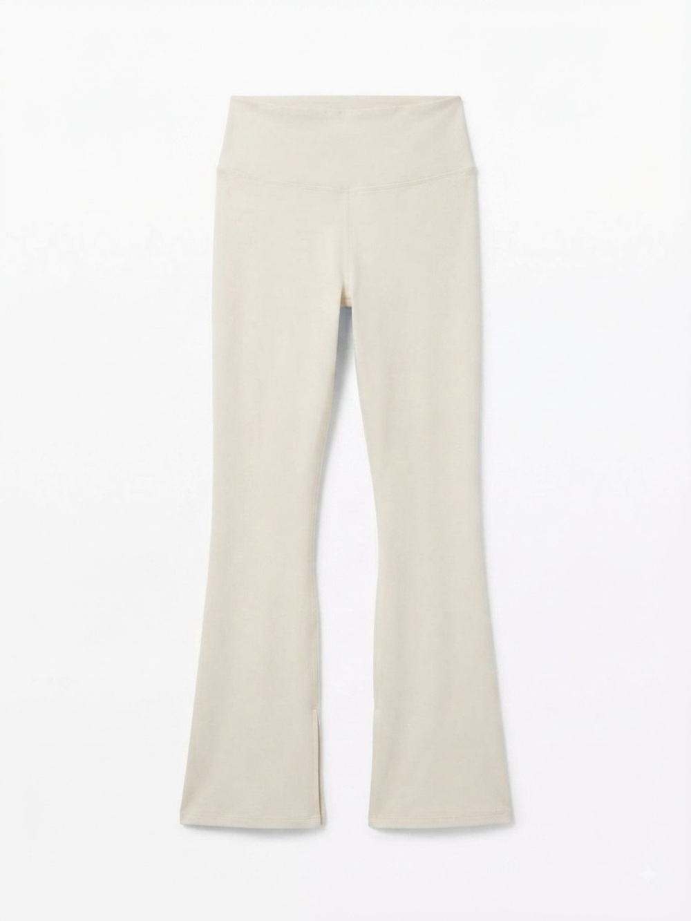 Fabletics PowerHold High Waisted Flare Leggings Cream XL Compression Yoga Pants